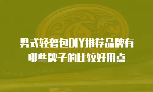 男式轻奢包DIY推荐品牌有哪些牌子的比较好用点