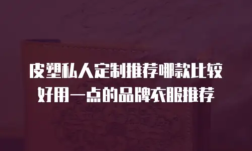 皮塑私人定制推荐哪款比较好用一点的品牌衣服推荐
