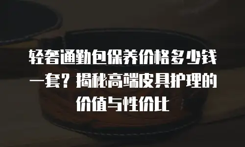 轻奢通勤包保养价格多少钱一套？揭秘高端皮具护理的价值与性价比