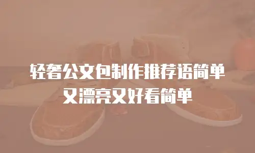 轻奢公文包制作推荐语简单又漂亮又好看简单