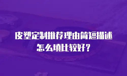 皮塑定制推荐理由简短描述怎么填比较好？