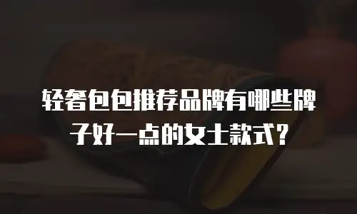 轻奢包包推荐品牌有哪些牌子好一点的女士款式？