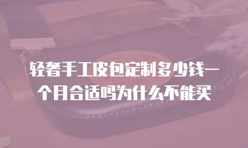 轻奢手工皮包定制多少钱一个月合适吗为什么不能买