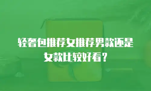 轻奢包推荐女推荐男款还是女款比较好看？