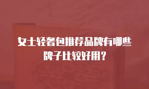女士轻奢包推荐品牌有哪些牌子比较好用？