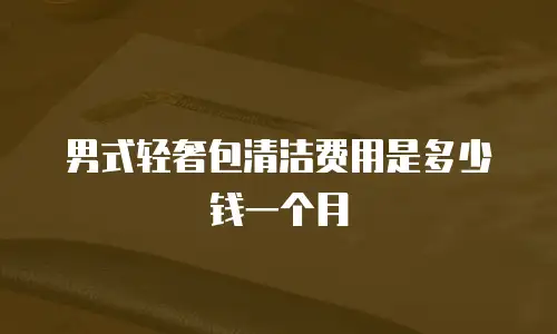 男式轻奢包清洁费用是多少钱一个月