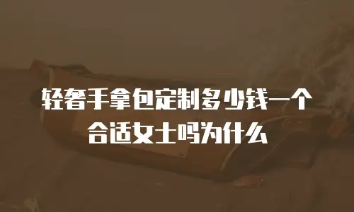 轻奢手拿包定制多少钱一个合适女士吗为什么