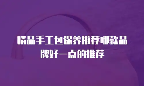 精品手工包保养推荐哪款品牌好一点的推荐
