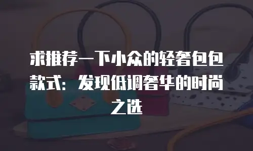 求推荐一下小众的轻奢包包款式：发现低调奢华的时尚之选