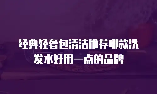 经典轻奢包清洁推荐哪款洗发水好用一点的品牌