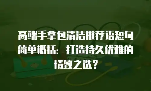 高端手拿包清洁推荐语短句简单概括：打造持久优雅的精致之选？