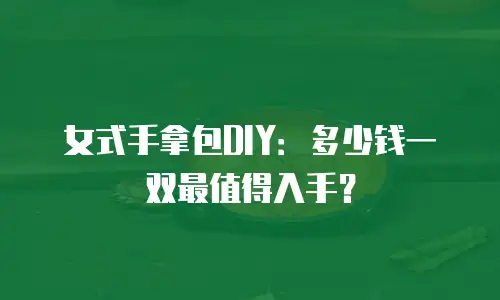 女式手拿包DIY：多少钱一双最值得入手？