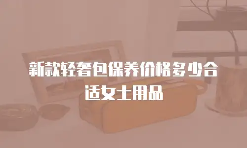 新款轻奢包保养价格多少合适女士用品
