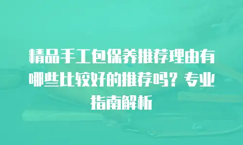精品手工包保养推荐理由有哪些比较好的推荐吗？专业指南解析
