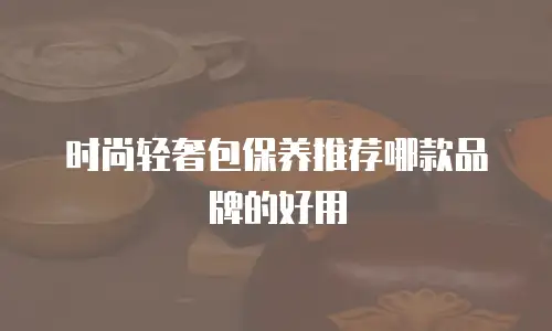 时尚轻奢包保养推荐哪款品牌的好用