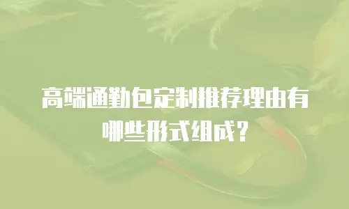 高端通勤包定制推荐理由有哪些形式组成？