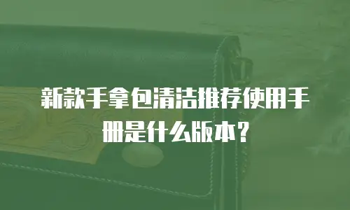 新款手拿包清洁推荐使用手册是什么版本？