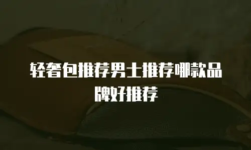 轻奢包推荐男士推荐哪款品牌好推荐
