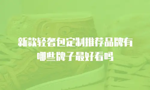 新款轻奢包定制推荐品牌有哪些牌子最好看吗