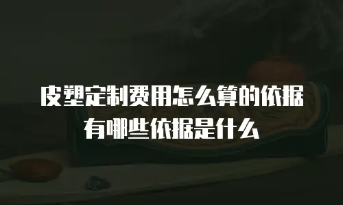 皮塑定制费用怎么算的依据有哪些依据是什么