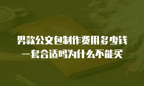 男款公文包制作费用多少钱一套合适吗为什么不能买
