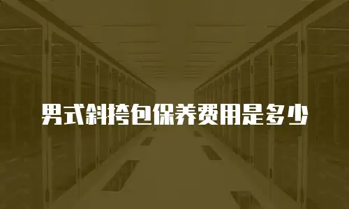 男式斜挎包保养费用是多少
