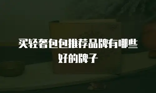 买轻奢包包推荐品牌有哪些好的牌子