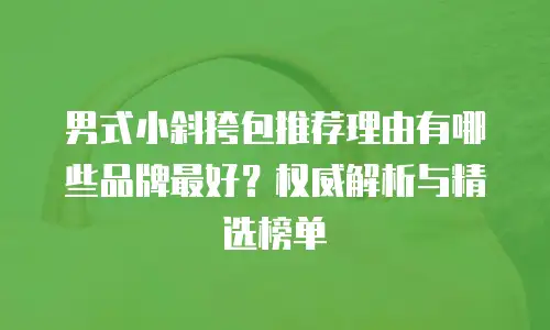 男式小斜挎包推荐理由有哪些品牌最好？权威解析与精选榜单