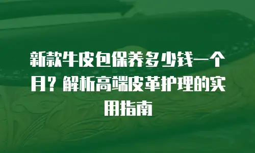 新款牛皮包保养多少钱一个月？解析高端皮革护理的实用指南