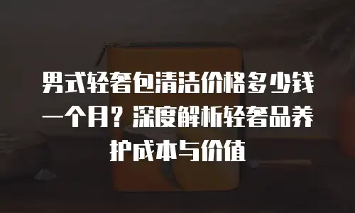 男式轻奢包清洁价格多少钱一个月？深度解析轻奢品养护成本与价值