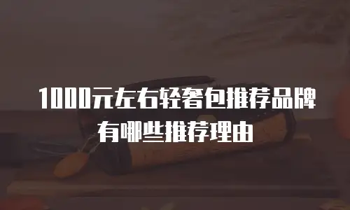 1000元左右轻奢包推荐品牌有哪些推荐理由