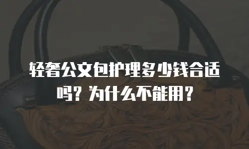 轻奢公文包护理多少钱合适吗？为什么不能用？