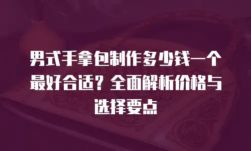 男式手拿包制作多少钱一个最好合适？全面解析价格与选择要点