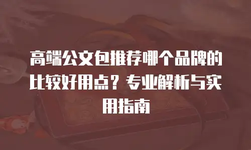 高端公文包推荐哪个品牌的比较好用点？专业解析与实用指南