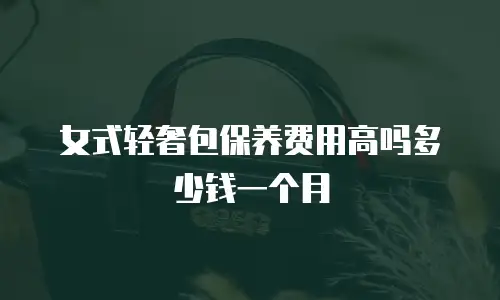 女式轻奢包保养费用高吗多少钱一个月
