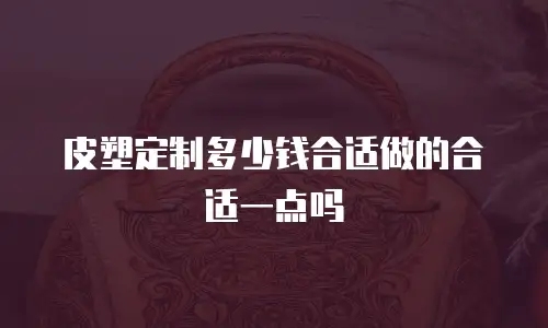 皮塑定制多少钱合适做的合适一点吗