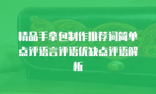 精品手拿包制作推荐词简单点评语言评语优缺点评语解析