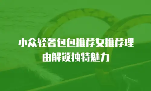 小众轻奢包包推荐女推荐理由解锁独特魅力