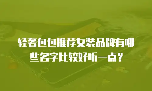 轻奢包包推荐女装品牌有哪些名字比较好听一点？