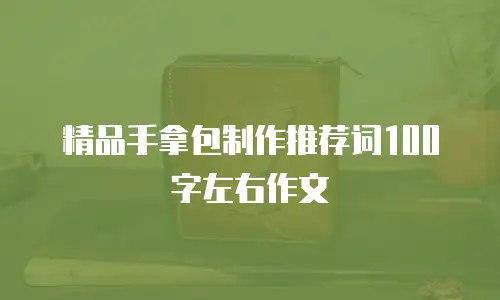 精品手拿包制作推荐词100字左右作文
