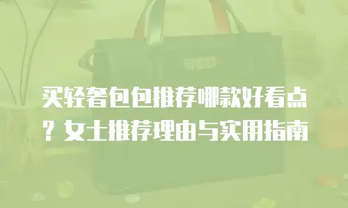 买轻奢包包推荐哪款好看点？女士推荐理由与实用指南