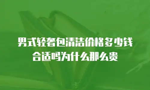 男式轻奢包清洁价格多少钱合适吗为什么那么贵