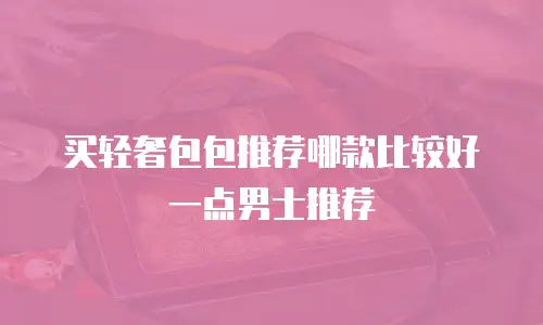 买轻奢包包推荐哪款比较好一点男士推荐