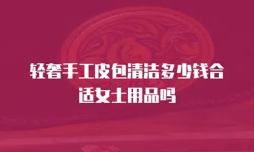 轻奢手工皮包清洁多少钱合适女士用品吗