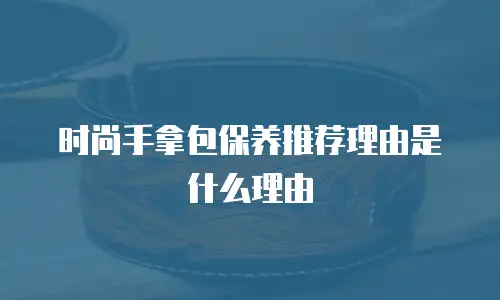 时尚手拿包保养推荐理由是什么理由