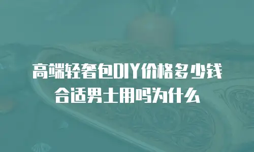高端轻奢包DIY价格多少钱合适男士用吗为什么