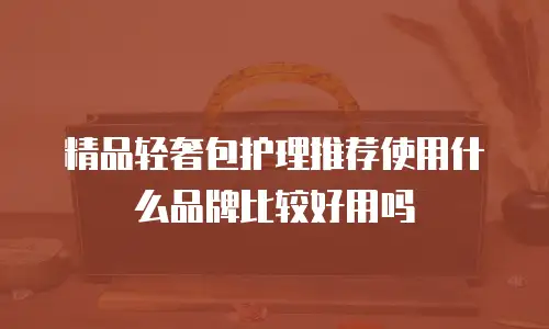 精品轻奢包护理推荐使用什么品牌比较好用吗