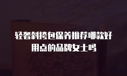 轻奢斜挎包保养推荐哪款好用点的品牌女士吗