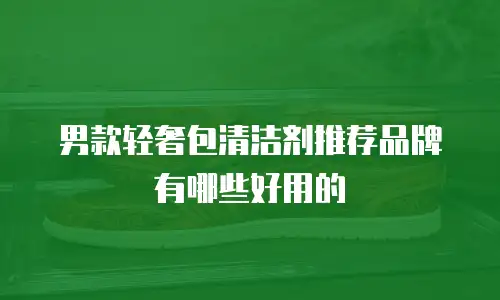 男款轻奢包清洁剂推荐品牌有哪些好用的