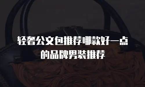 轻奢公文包推荐哪款好一点的品牌男装推荐